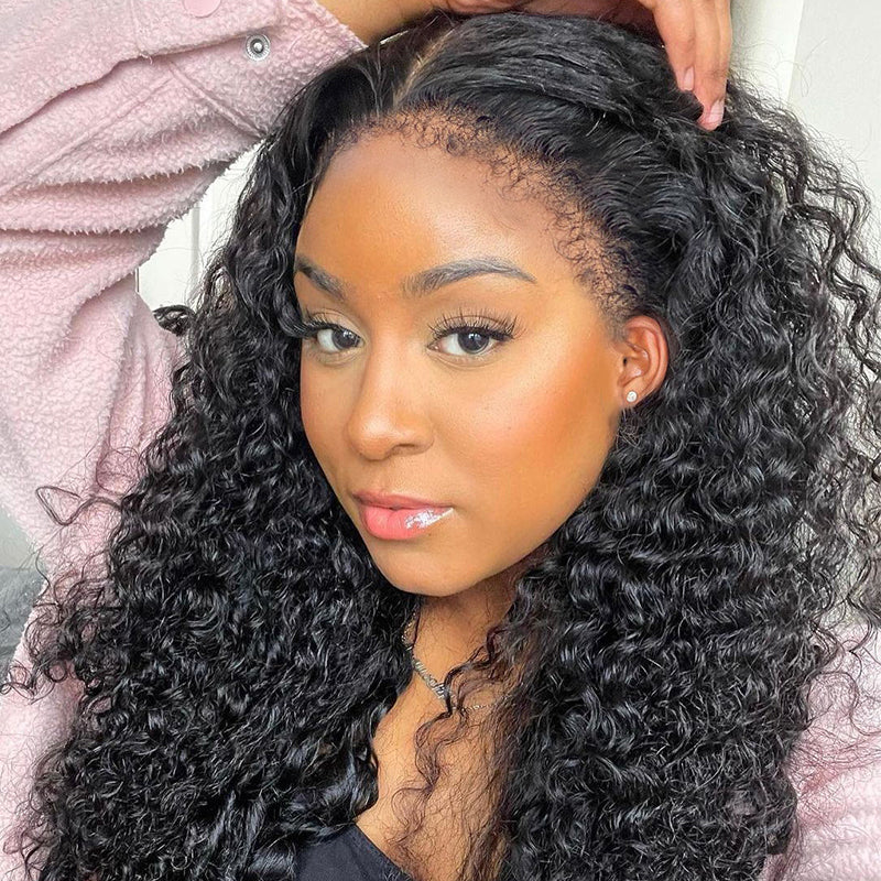 5x7 Lace Closure Wig 13x4 lace frontal Natural Hairline deep curly