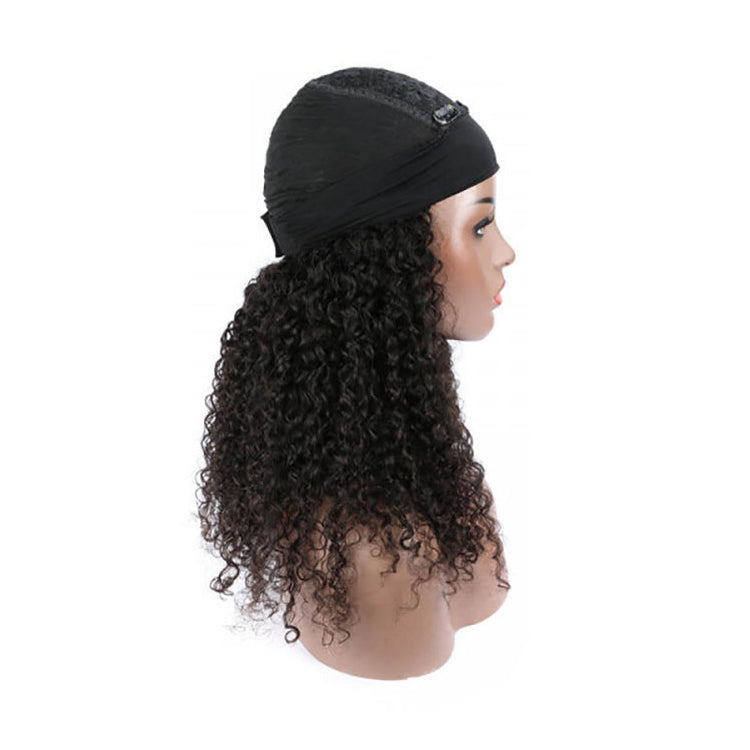 Curly Deep Wave 180% Density Headband Wig Human Hair No Glue No Gel