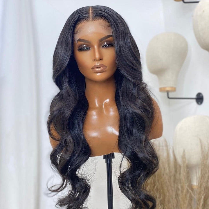 30-40 Inches 5x5 HD Lace Closure Body Wave Wig Virgin Long Hair 180% Density
