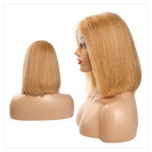 #27 Color Short Bob Lace Wig Straight Human Hair Wigs