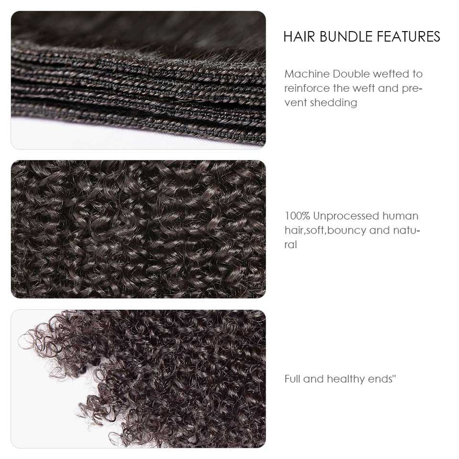 HJ Weave Beauty 8A Brazilian Virgin Hair Kinky Curly Bundle Deal