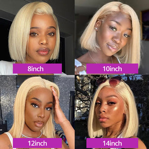 613 Blonde color 13x4 Lace Bob Wigs 180% Density Straight wig