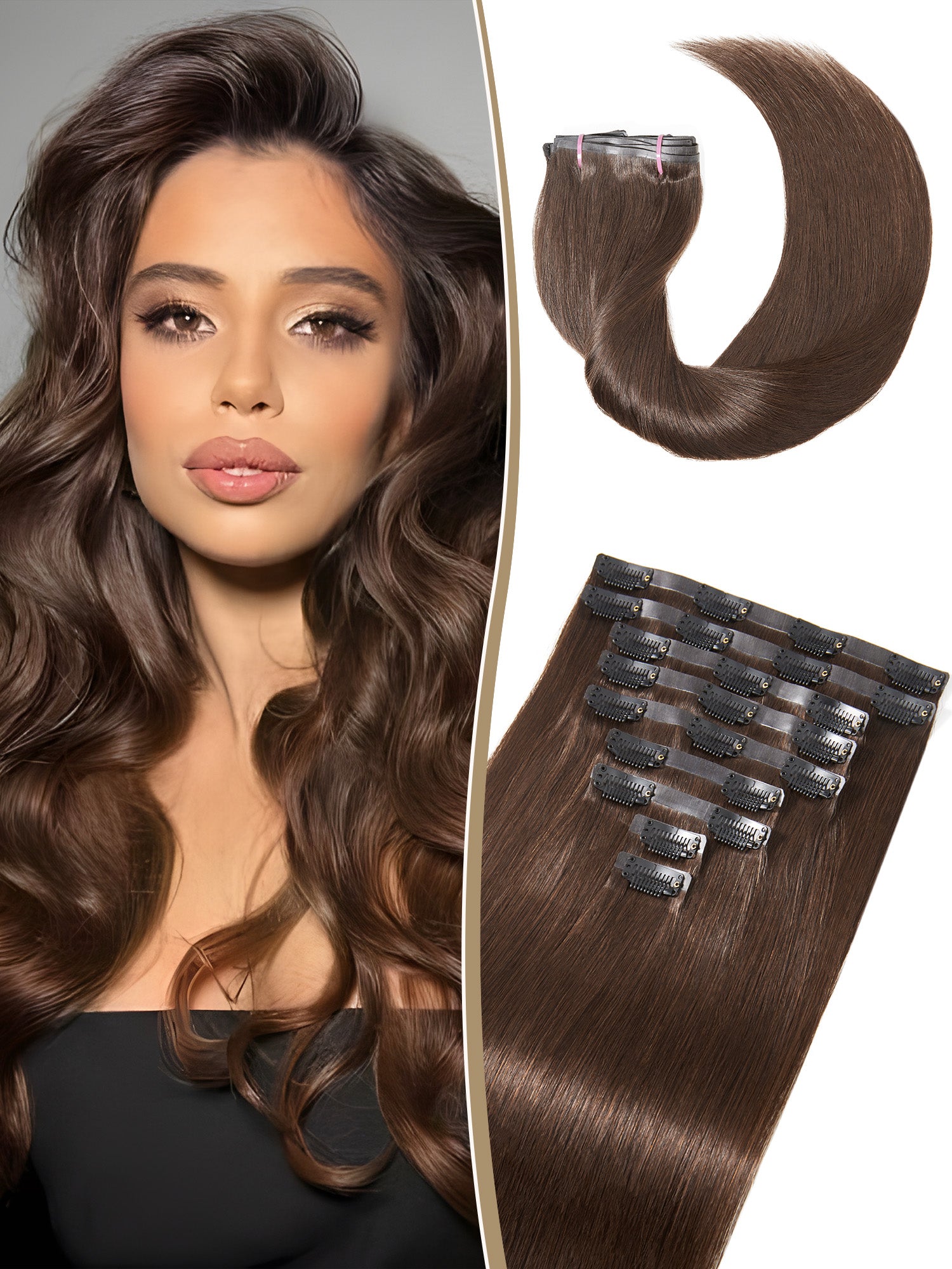 #30 Color Encaje transparente 5 × 5 Peluca de cabello ondulado frontal del cuerpo 250% Densidad (3 paquetes + 1 cierre)