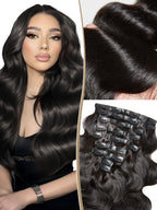 #30 Color Encaje transparente 5 × 5 Peluca de cabello ondulado frontal del cuerpo 250% Densidad (3 paquetes + 1 cierre)