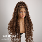 Peluca de corte pixie Peluca de máquina completa de cabello humano ondulado