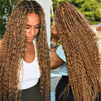 Extension Bulk Hair For Bohemian Braiding Honey Blond Color Deep Curly Human Hair