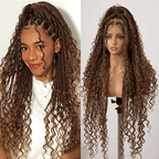 Peluca de corte pixie Peluca de máquina completa de cabello humano ondulado