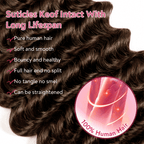 Extension Bulk Hair For Bohemian Braiding Chocolate Brown Color Deep Curly Human Hair