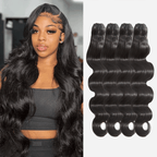 Natural Body Wave Bundles Virgin Brazilian Human Hair Extensions