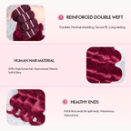 99J Body Wave Bundles Virgin Brazilian Human Hair Extensions