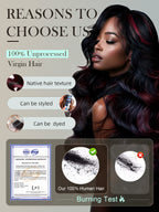 #30 Color Encaje transparente 5 × 5 Peluca de cabello ondulado frontal del cuerpo 250% Densidad (3 paquetes + 1 cierre)