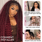 Extension Bulk Hair For Bohemian Braiding Dark 99J Color Deep Curly Human Hair