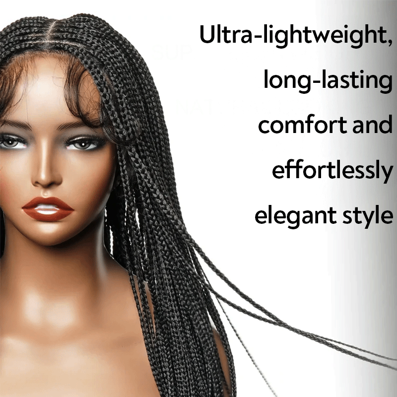 Full Lace Synthetic Box Braids Wig Top Quality 300% Density