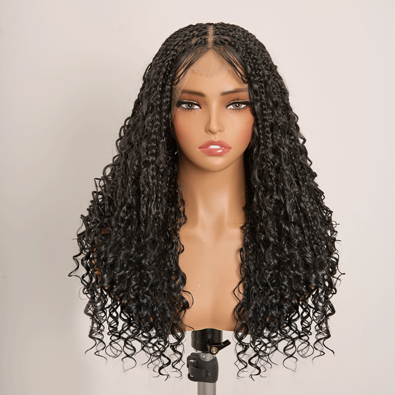 Peluca de corte pixie Peluca de máquina completa de cabello humano ondulado