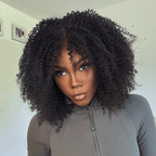 Go Natural Ease Glueless 4x4 Kinky Curly Bob Wig 100% Human Hair