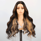 9x6 Chic Glueless Blonde Highlight Body Wave Wig