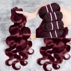 Dark 99J Body Wave Bundles Virgin Brazilian Human Hair Extensions