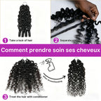 Burmese Curly Crochet Extensions Feathered Effect Silky and Knotless Natural Black