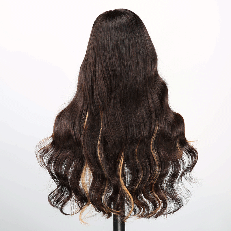 9x6 Chic Glueless Blonde Highlight Body Wave Wig