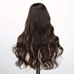 9x6 Chic Glueless Blonde Highlight Body Wave Wig