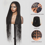 Full Lace Synthetic Box Braids Wig Top Quality 300% Density