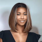 Glueless Light Blonde Highlight Color 13x4 Bob Wig Drawstring Cap