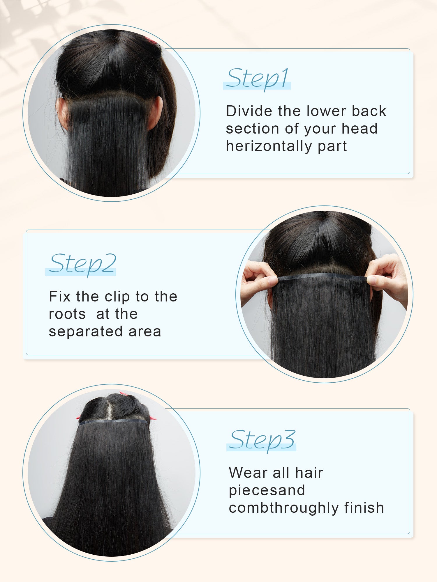 Clip in Hair Extensions Real Human Hair Remy Human Hair 125g 9Pcs Natural Black