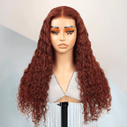 9x6 Glueless Hottest Micro Knots Reddish Brown Curly Wig