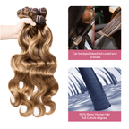 4-27 Highlight Body Wave Bundles Virgin Brazilian Human Hair Extensions