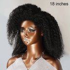 13x4 Glueless Kinky Edges Wig Kinky Curly Frontal Wig 2 Styles