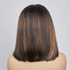 5x5 Glueless Highlight Color Straight Bob Wig 100% Human Hair
