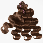Dark Chocolate Brown Body Wave Bundles Virgin Brazilian Human Hair Extensions