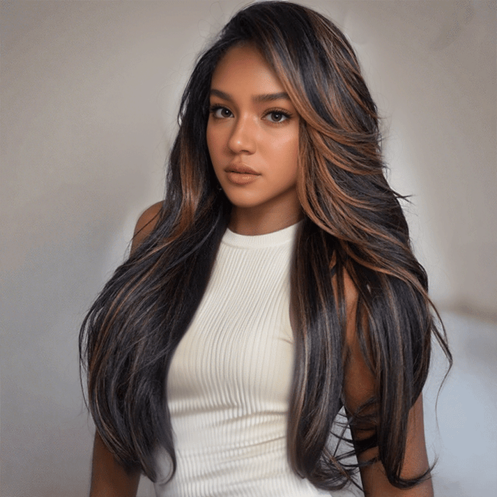 Glueless Pre Plucked and Pre Bleached 5x5 Highlight Wig With Adjustable Cap