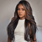 Glueless Pre Plucked and Pre Bleached 5x5 Highlight Wig With Adjustable Cap