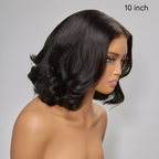 Natural Style Glueless Bob Wear Go 4x4 Wavy Wig 100% Human Hair