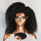 13x4 Glueless Kinky Edges Wig Kinky Curly Frontal Wig 2 Styles