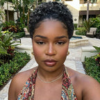 Full Lace Minimal Curly Afro Pixie Cut Wig With Drawstring Short Wig