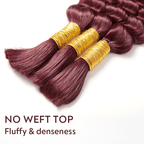 Extension Bulk Hair For Bohemian Braiding Dark 99J Color Deep Curly Human Hair