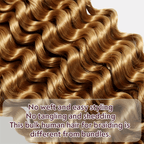 Extension Bulk Hair For Bohemian Braiding Honey Blond Color Deep Curly Human Hair