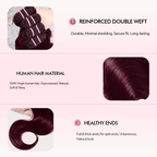 Dark 99J Body Wave Bundles Virgin Brazilian Human Hair Extensions