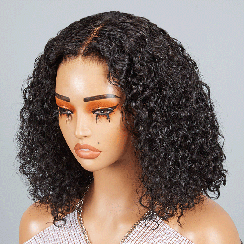 9x6 Glueless Bob Pre-bleached Knots Curly Wig For Beginners