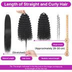 Pre Separated Deep Wave Crochet Hair Feathered Texture Silky Shine Knotless Natural Black