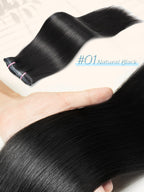 Clip in Hair Extensions Real Human Hair Remy Human Hair 125g 9Pcs Natural Black
