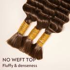 Extension Bulk Hair For Bohemian Braiding Chocolate Brown Color Deep Curly Human Hair