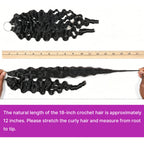 Burmese Curly Crochet Extensions Feathered Effect Silky and Knotless Natural Black