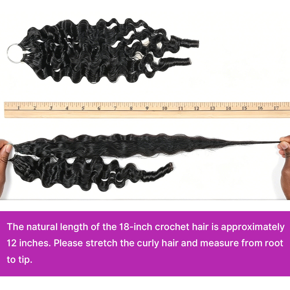 Burmese Curly Crochet Extensions Feathered Effect Silky and Knotless Natural Black