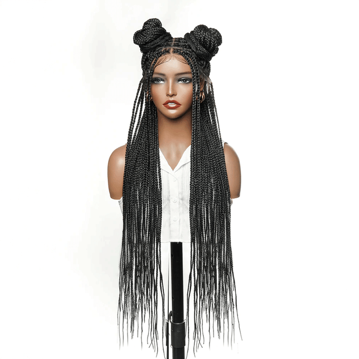 Full Lace Synthetic Box Braids Wig Top Quality 300% Density