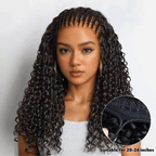 Glueless Knotless 13x4 Deep Curly Braid Wig with Flexi-Fit Drawstring Cap