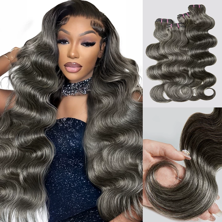 Salt&Pepper Body Wave HJ Weave Beauty 7A Peruvian Virgin Hair