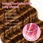 Extension Bulk Hair For Bohemian Braiding Medium Brown Color Deep Curly Human Hair